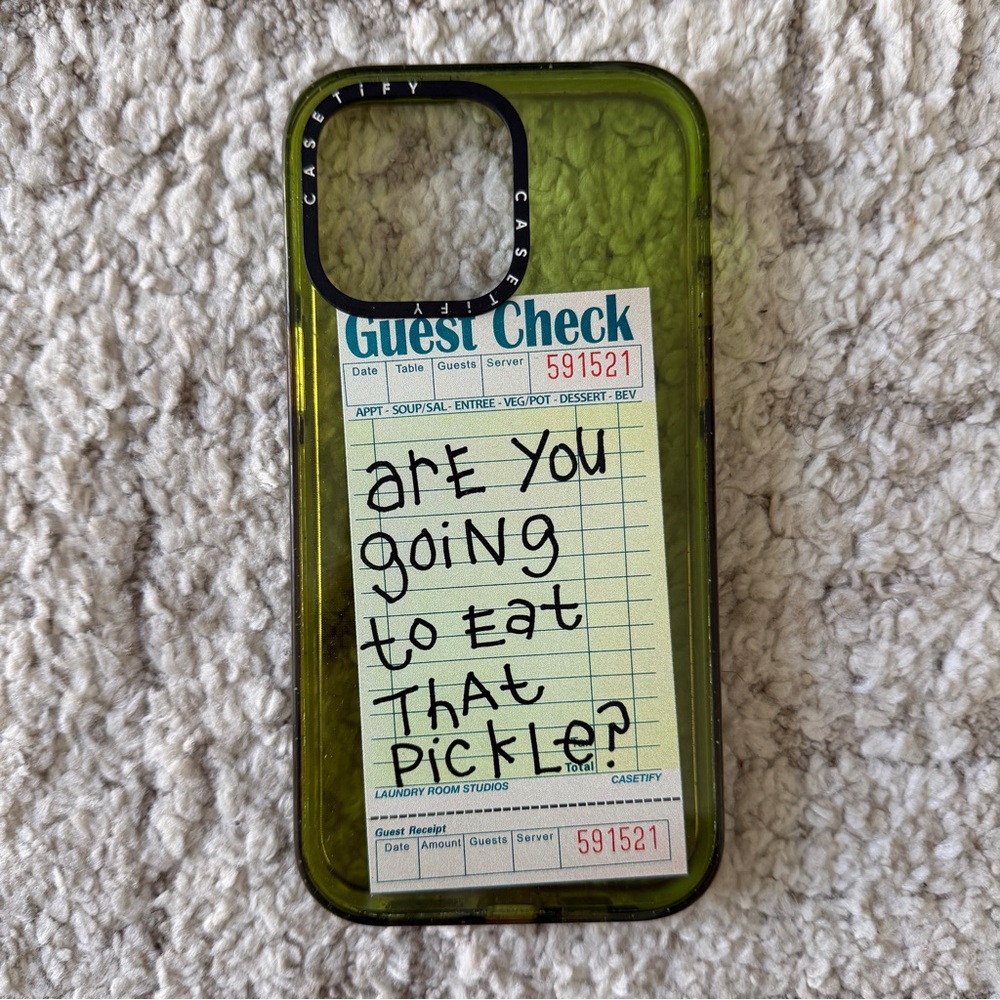 Casetify Green Pickle by Laundry Room Studios iPhone 14 Pro Max case